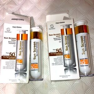(2) FREZYDERM SUN SCREEN CREAM SPF50+ 50ML - Exp:11/2026